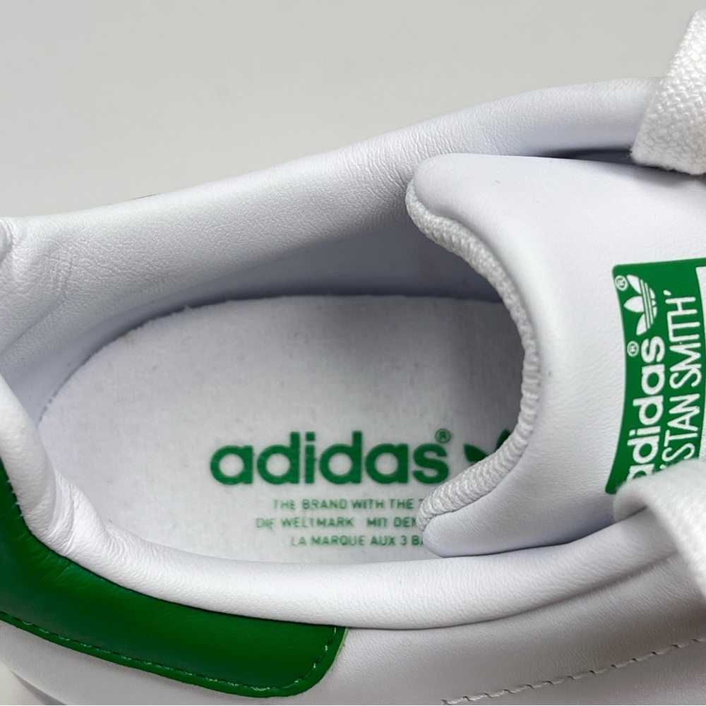 Adidas Stan Smith Shoes Mens 6 White Green Leather Sneakers M20324 - Picture 11 of 14